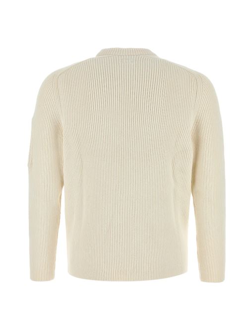 KNITWEAR - CREW NECK C.P.COMPANY | 19CMKN015A006608A103  GAUZE WHITE